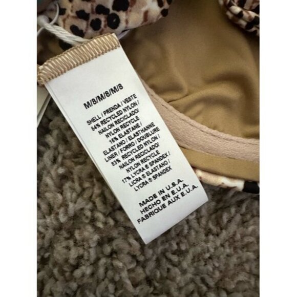 Vitamin A Womens Wired Snake Print Swim Top Beach Size 8 Medium Tie Back - Picture 11 of 14